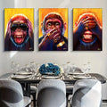 Trittico Pop Art "Urban Monkeys"