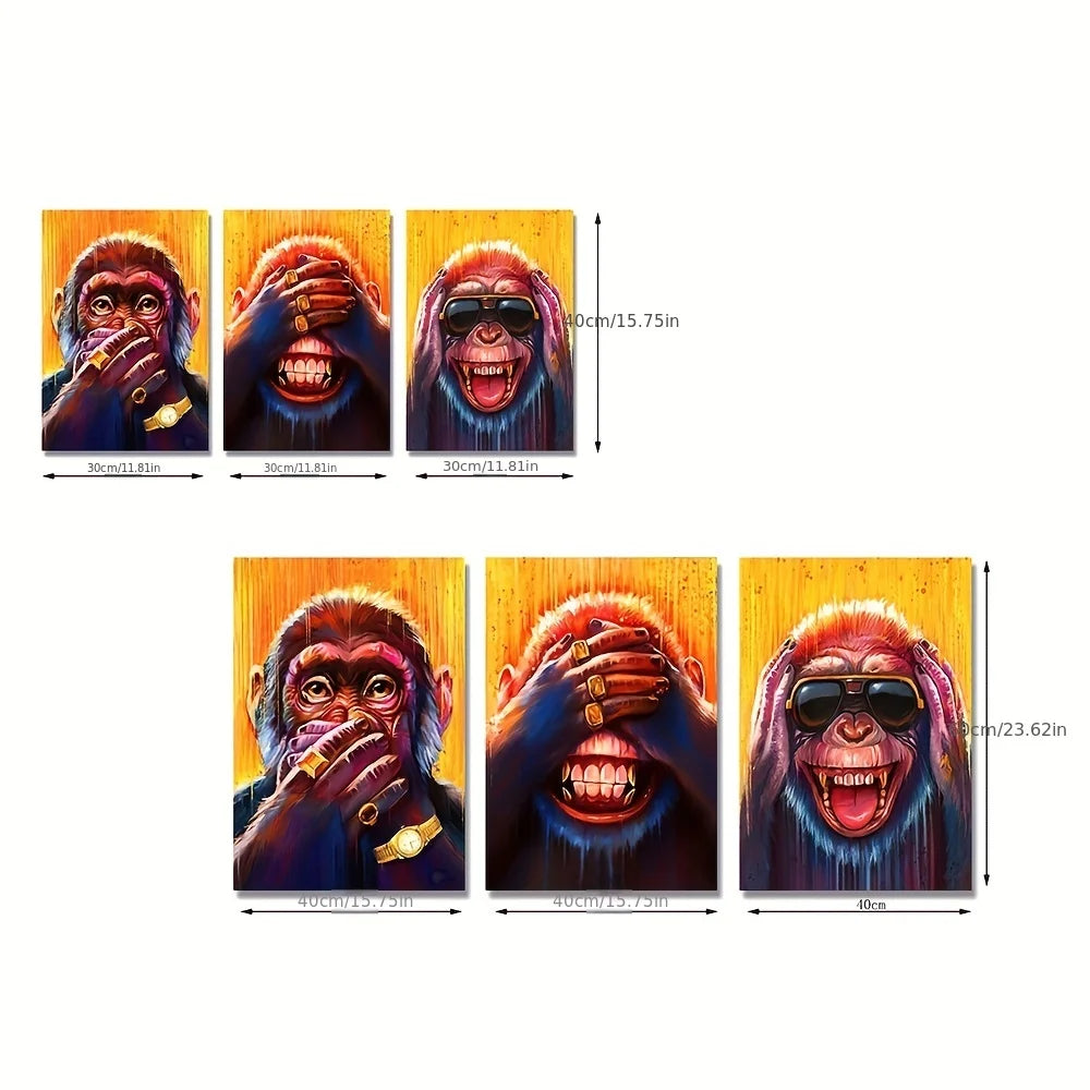 Trittico Pop Art "Urban Monkeys"